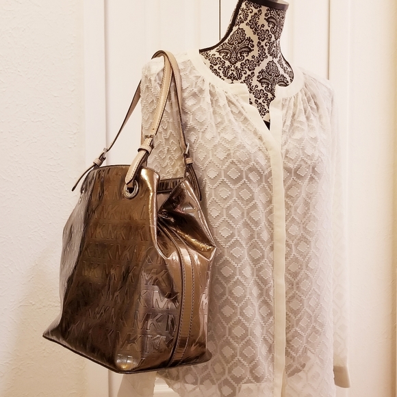 Michael Kors, Jet Set, Mirror Metallic, Brown/ Coc - Picture 8 of 16